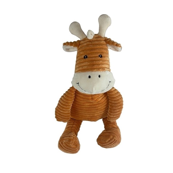 Unipak Giraffe Kordy Corduroy Stuffed Animal Chenille Orange Plush Toy - Picture 3 of 9